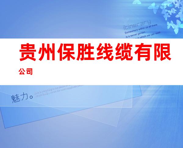 贵州保胜线缆有限公司